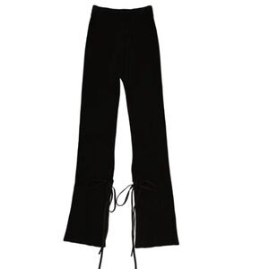 Jacquemus Black Ribbed Velvet Touch L'Amour flared trouser Size 40